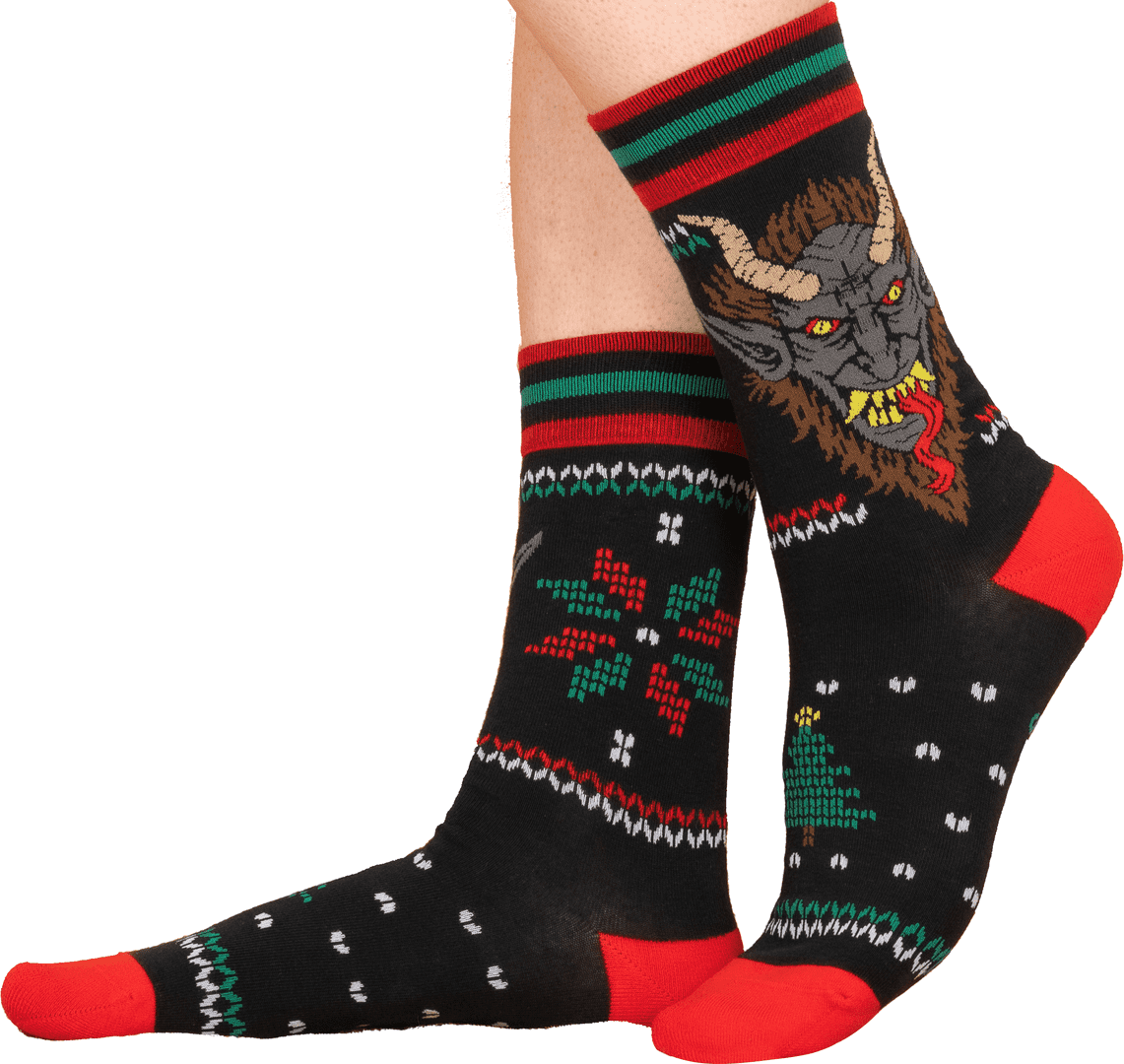 Krampus Sweater Crew Socks-0