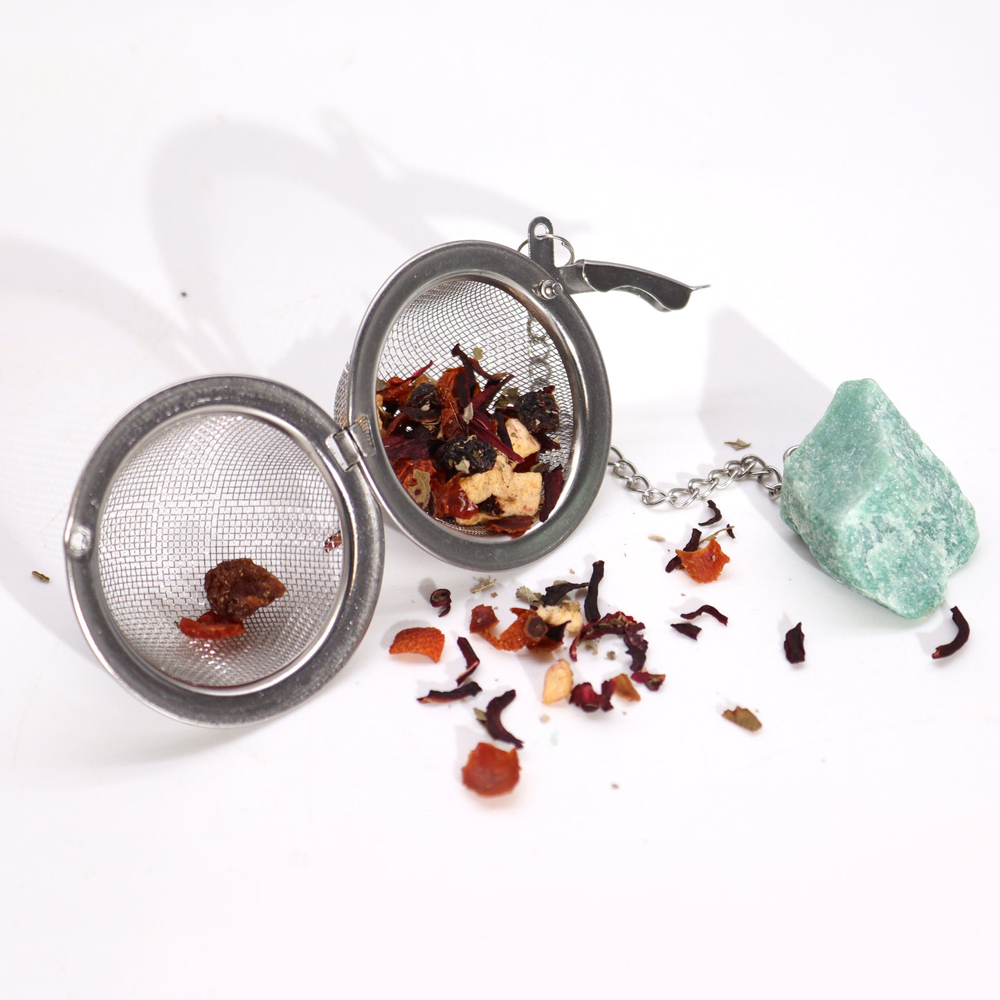 Raw Crystal Gemstone Tea Strainer - Gold Tigers Eye