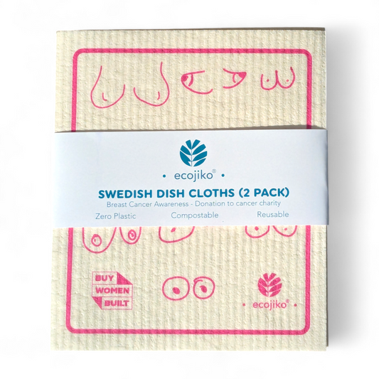 Swedish Dish Cloths | Breast Cancer Awareness Dish Cloths (2 pack)-0