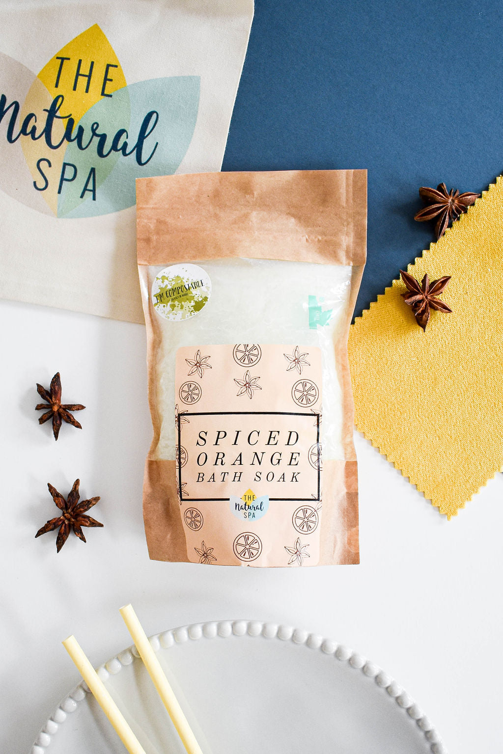 1kg Spiced Orange Bath Salts - Compostable pouch-0