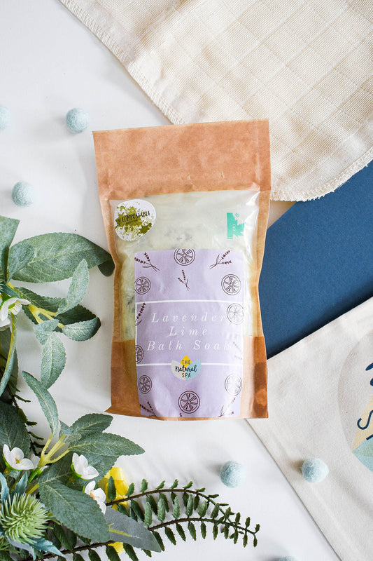 1kg Lavender and Lime Bath Soak - Compostable pouch-0