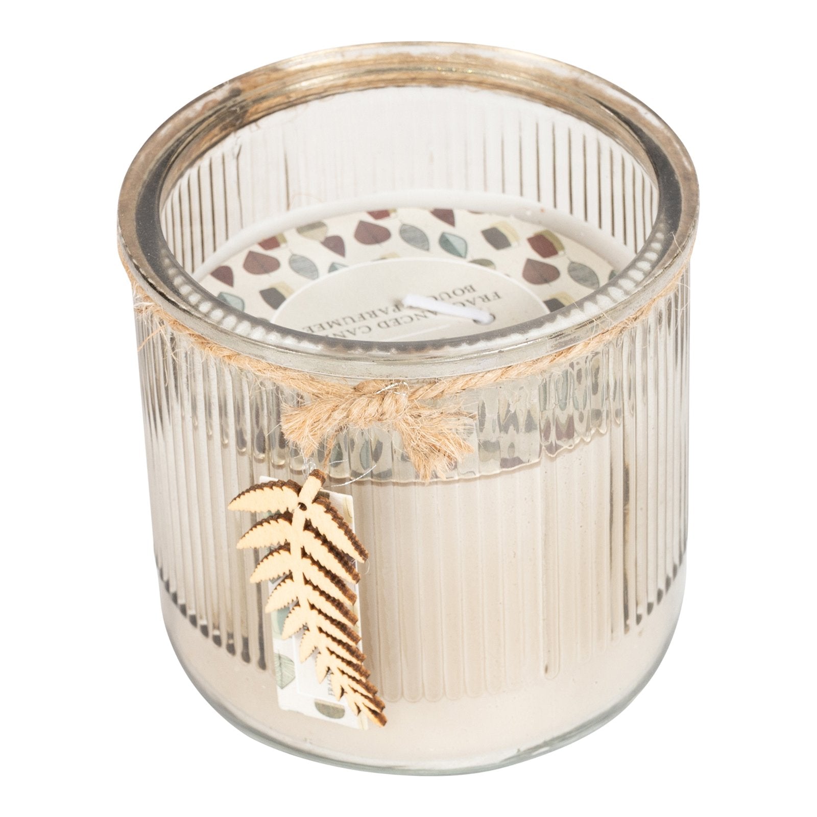 Forest Mist Leaf Glass Scented Candle (Assorted Colours)-3