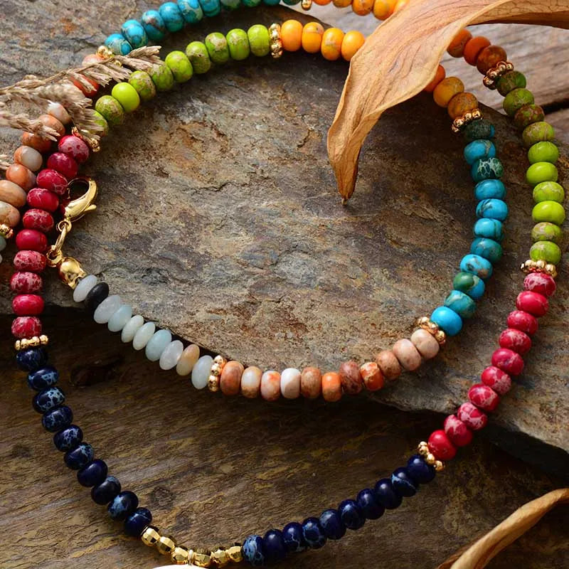 7 Chakra Moon Necklace-3