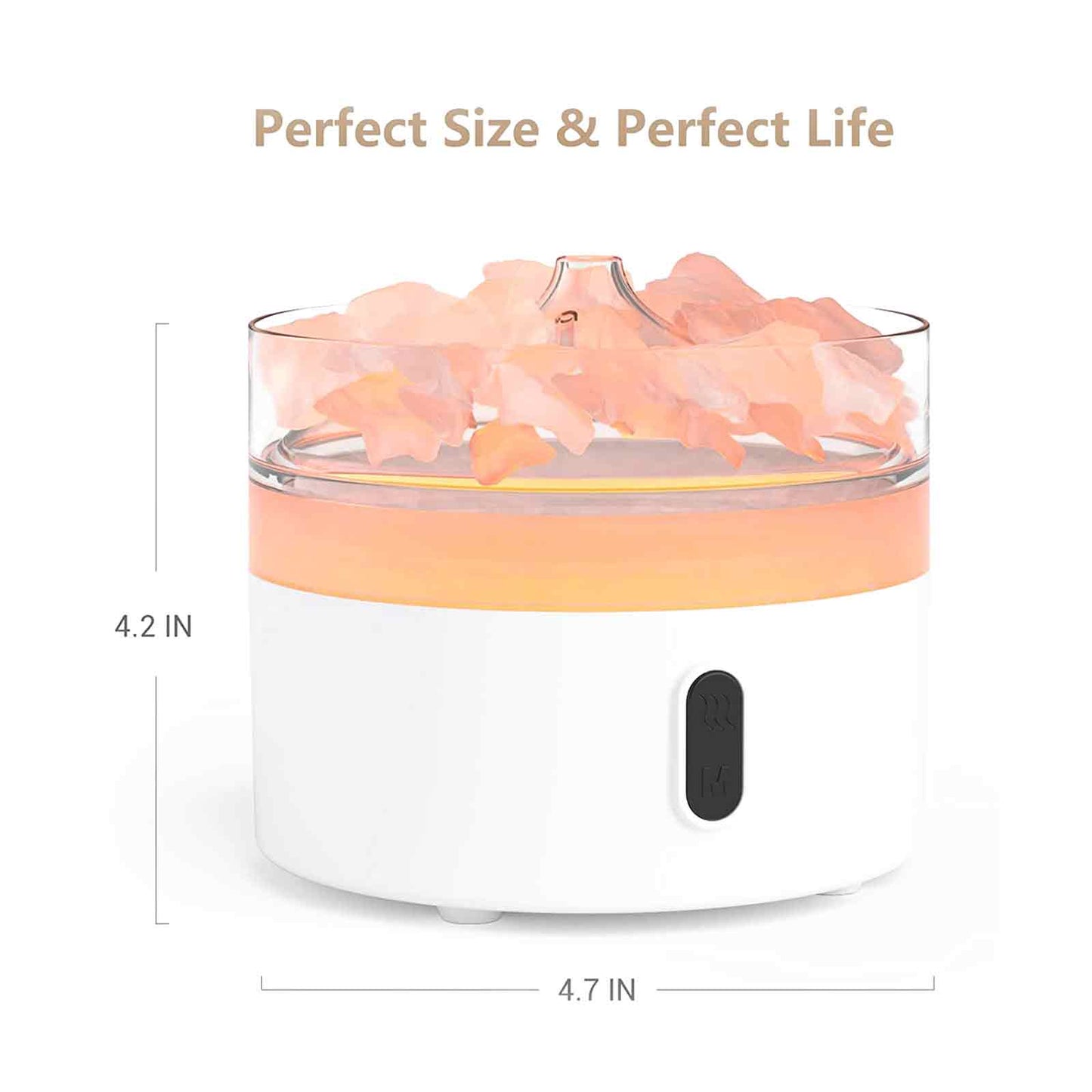 Himalayan Salt Aroma Diffuser - Night Light - USB-C - Flame Effect ( salt included)