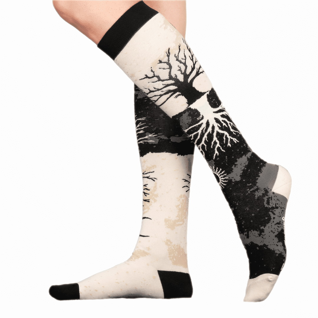 As Above So Below Tree Knee High Socks-0