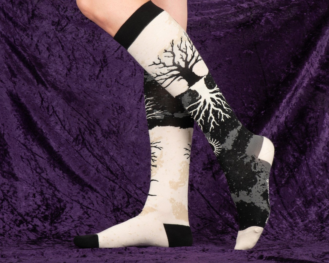 As Above So Below Tree Knee High Socks-3