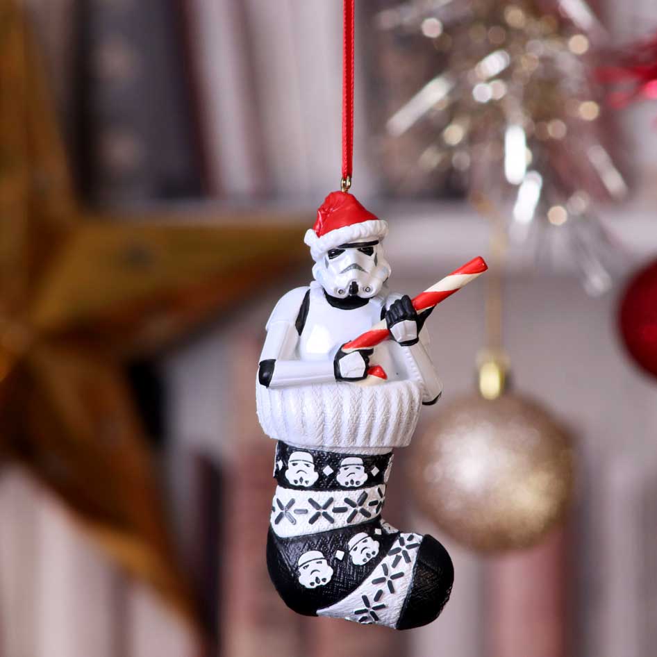 Stormtrooper in Stocking Hanging Ornament 11.5cm