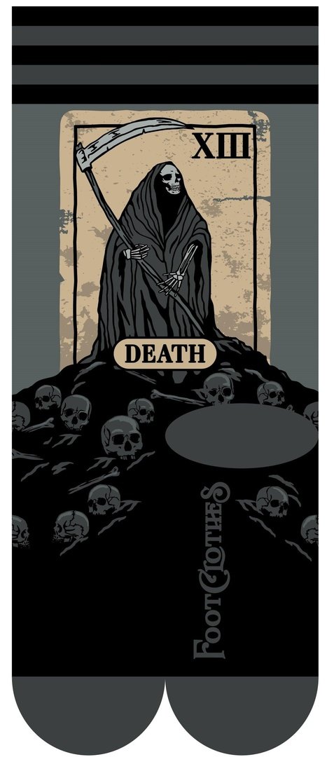 Death Tarot Card Crew Socks-1