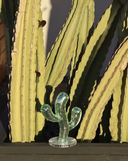 Disco Dancing Cactus, Whimsical Dopamine Decor, Quirky Decorative Object-2