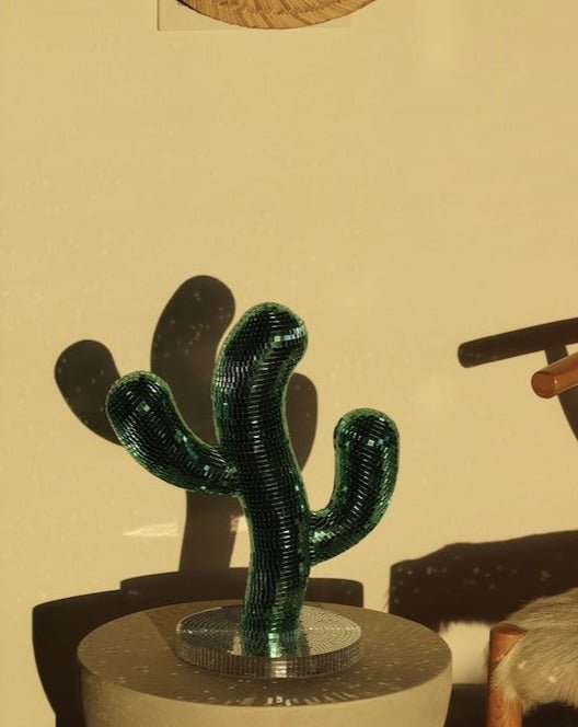 Disco Dancing Cactus, Whimsical Dopamine Decor, Quirky Decorative Object-1