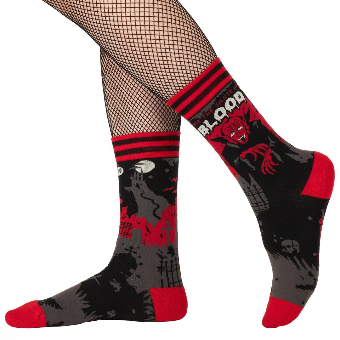 Dracula's Bloodlust Crew Socks-0