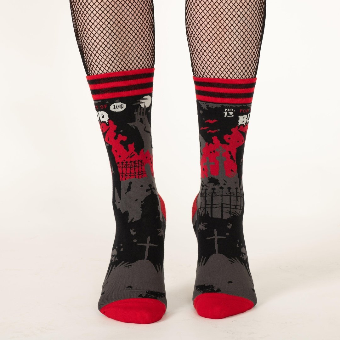 Dracula's Bloodlust Crew Socks-4