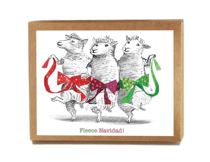 Fleece Navidad Boxed Notes - Set of 8 Cards-0