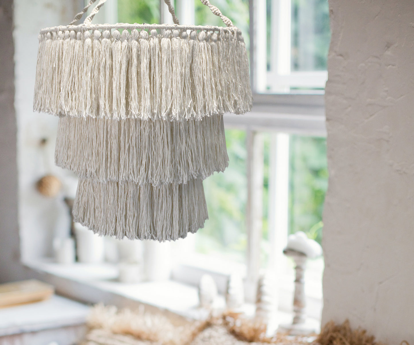 Macrame Soft Chandelier - Natural