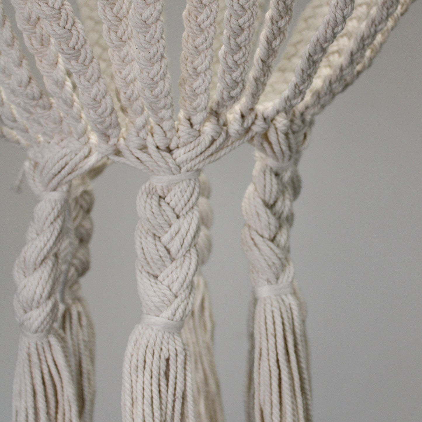 Macrame Large Drop Chandelier - Natural