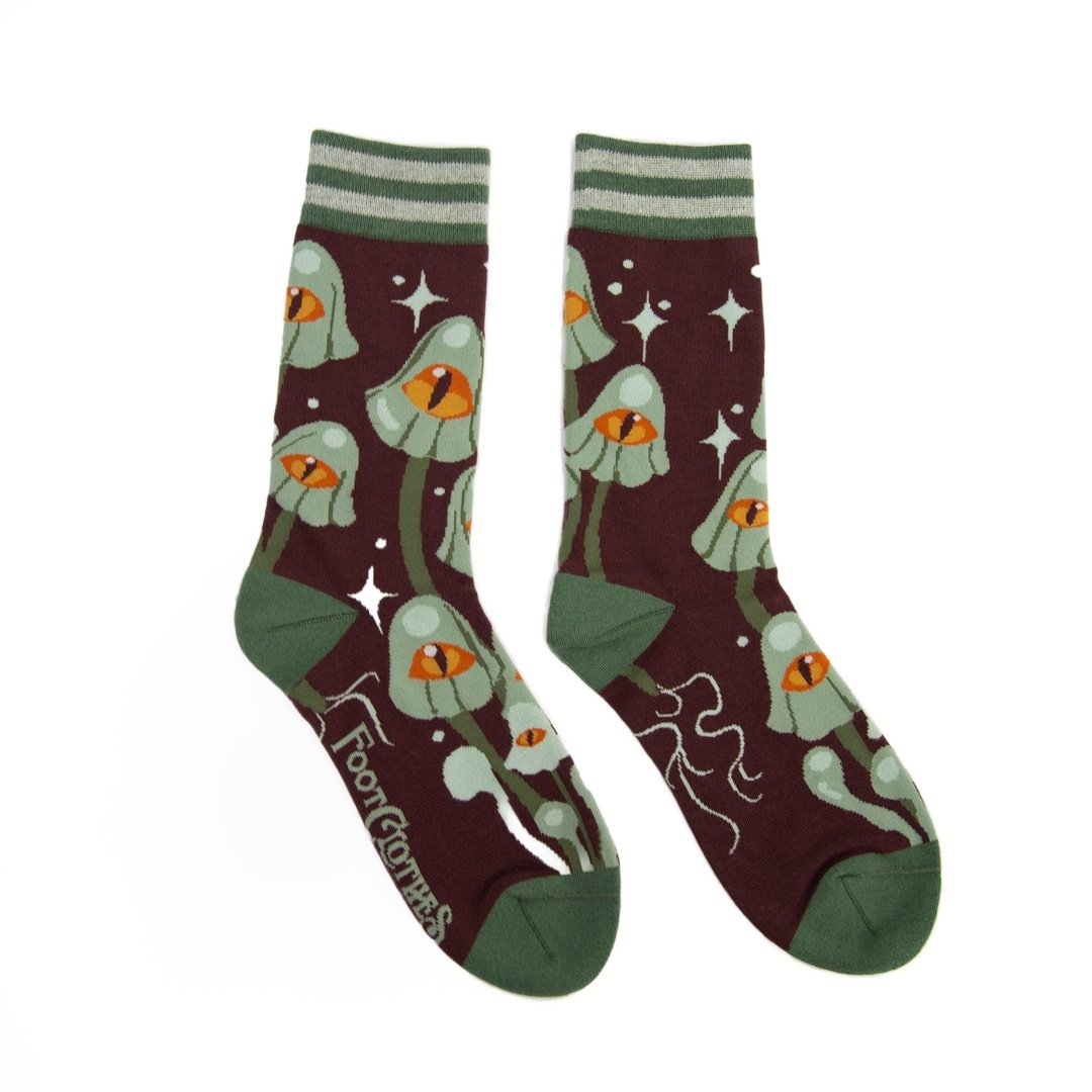 Mystic Mushrooms Crew Socks-2