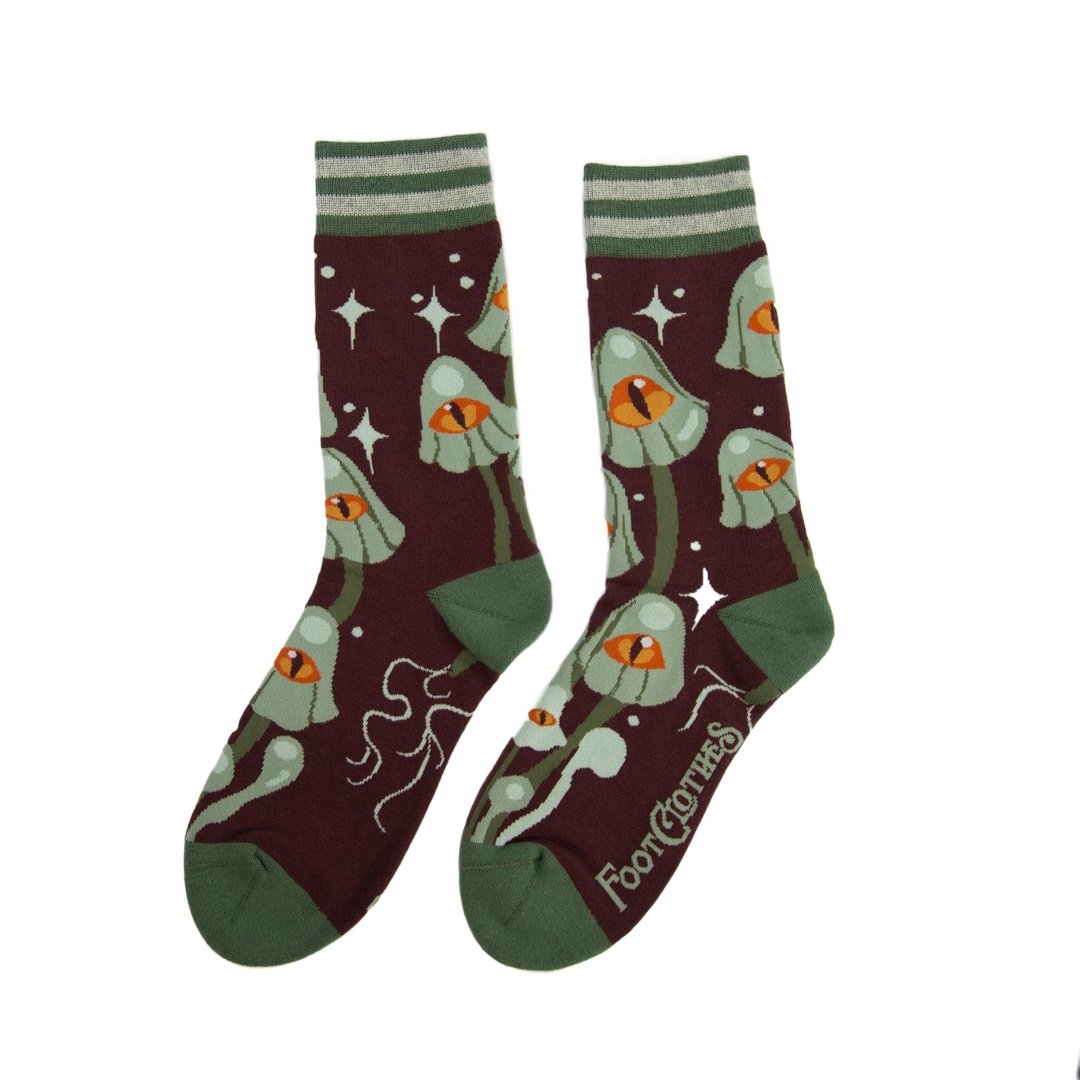 Mystic Mushrooms Crew Socks-1