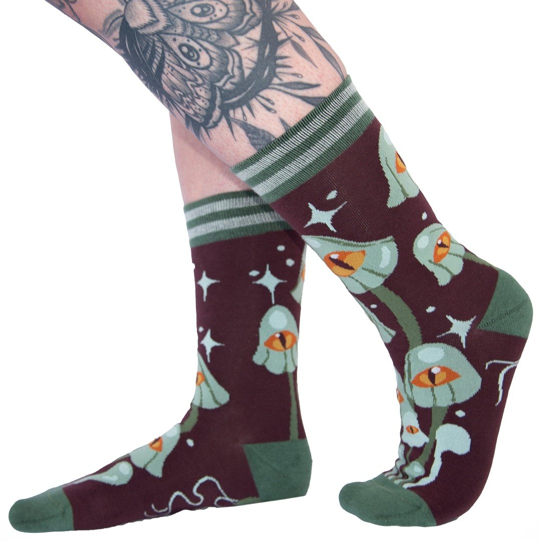 Mystic Mushrooms Crew Socks-0