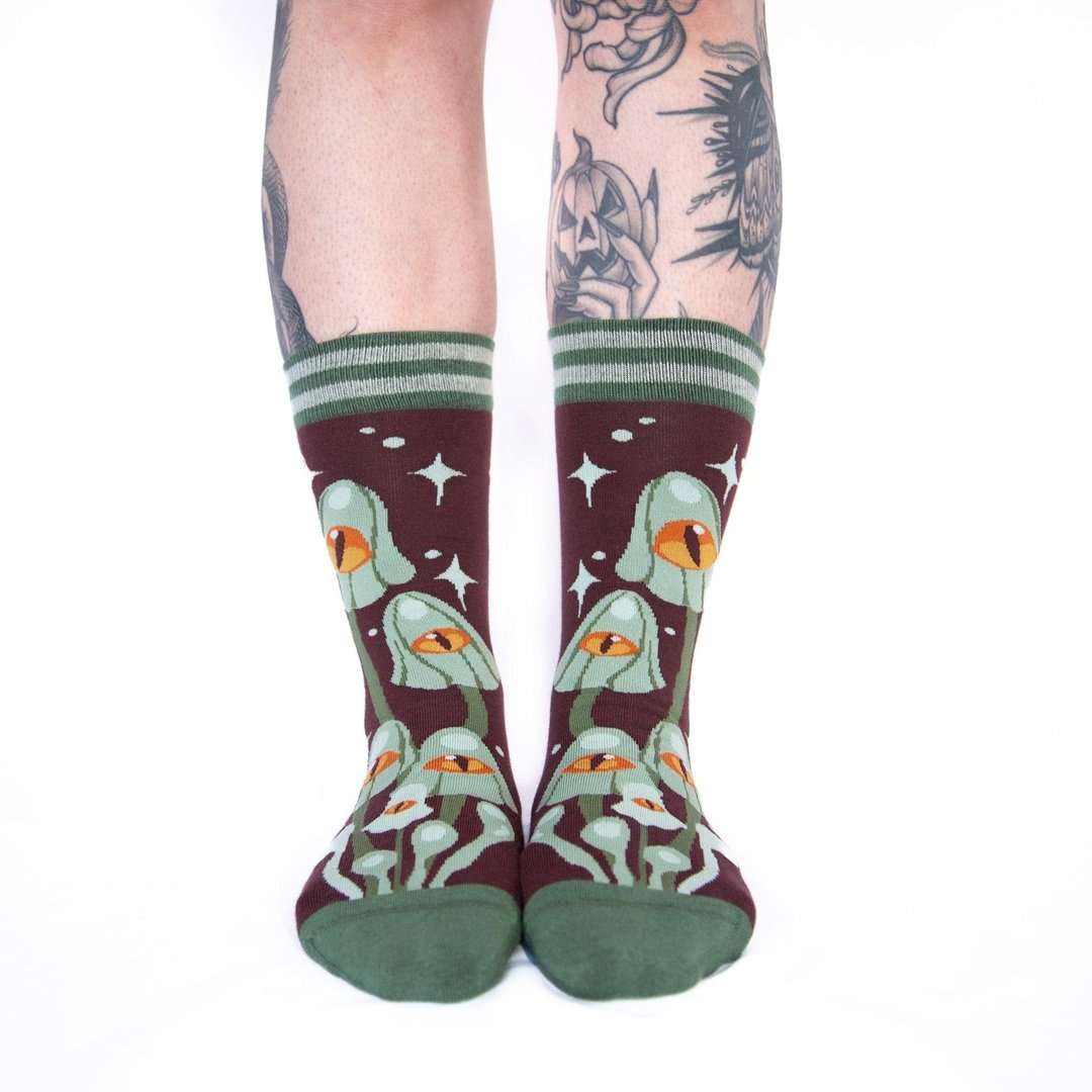 Mystic Mushrooms Crew Socks-4