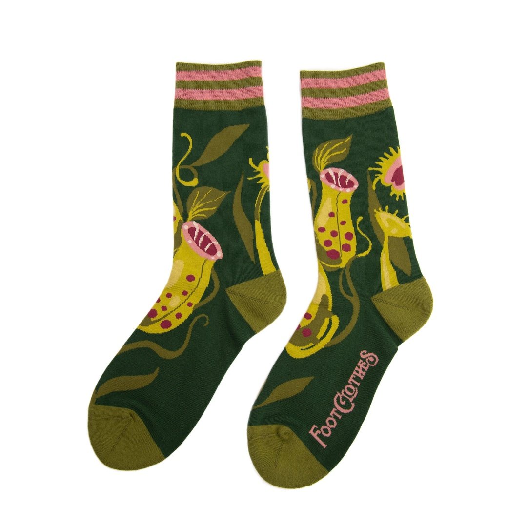 Pitcher Plant Crew Socks-1