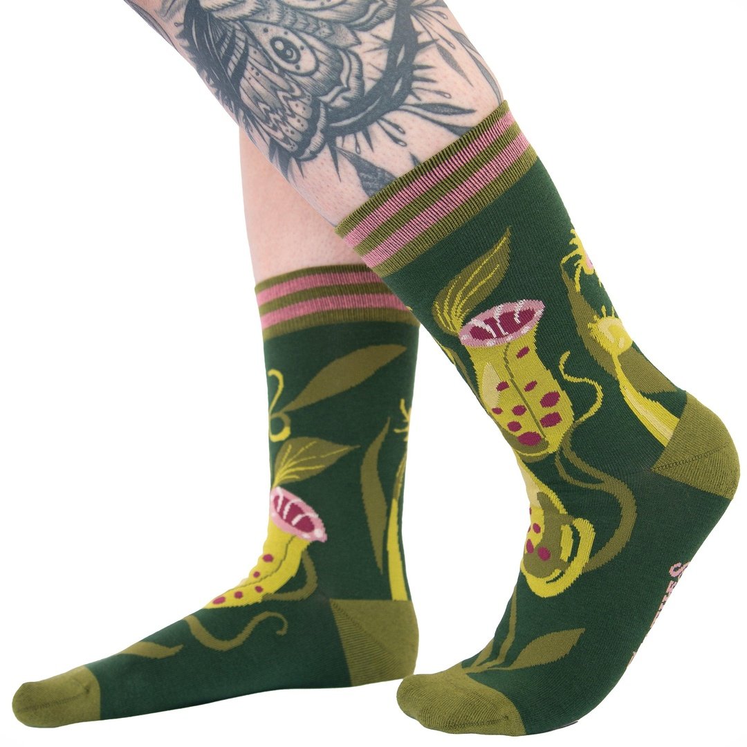 Pitcher Plant Crew Socks-0