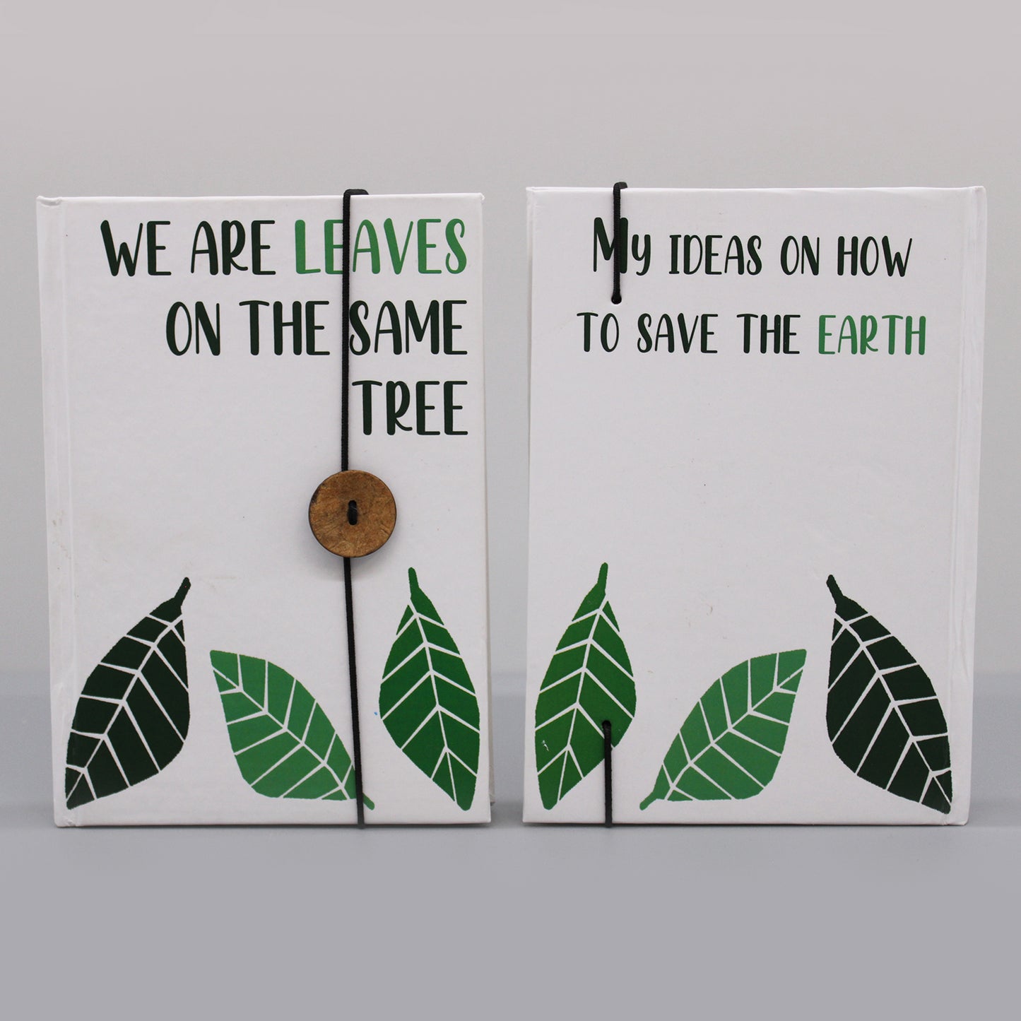 Notebook with strap - Leaves on the same tree