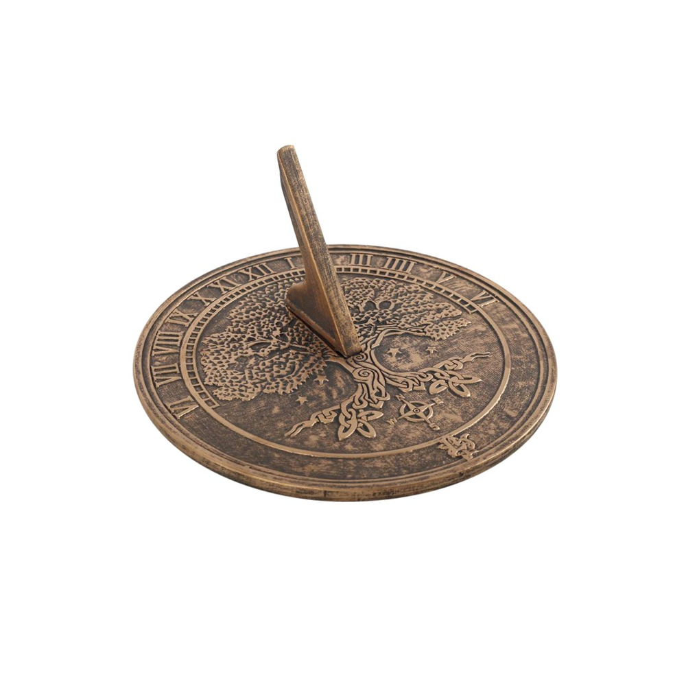 Tree Of Life Terracotta Sundial by Lisa Parker