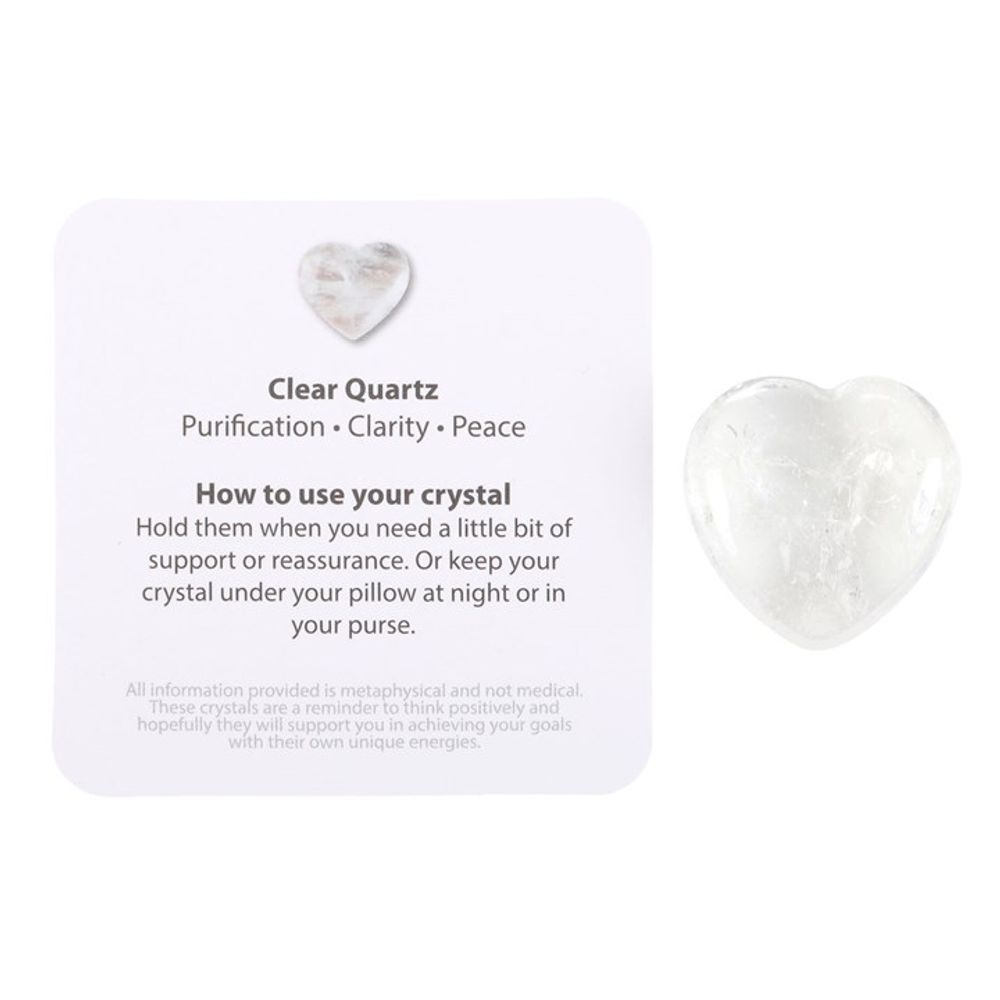 You Rock Clear Quartz Crystal Heart in a Bag