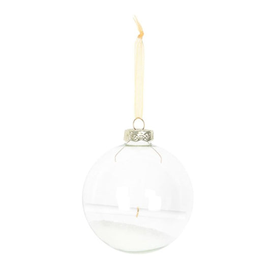 Christmas Wish Hanging Glass Bauble