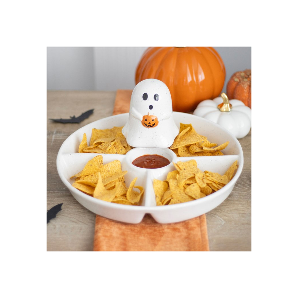 Ghost Chip & Dip Snack Dish