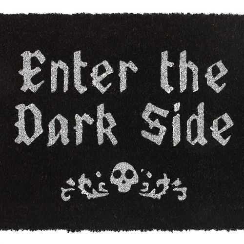 Black Enter The Dark Side Coir Doormat