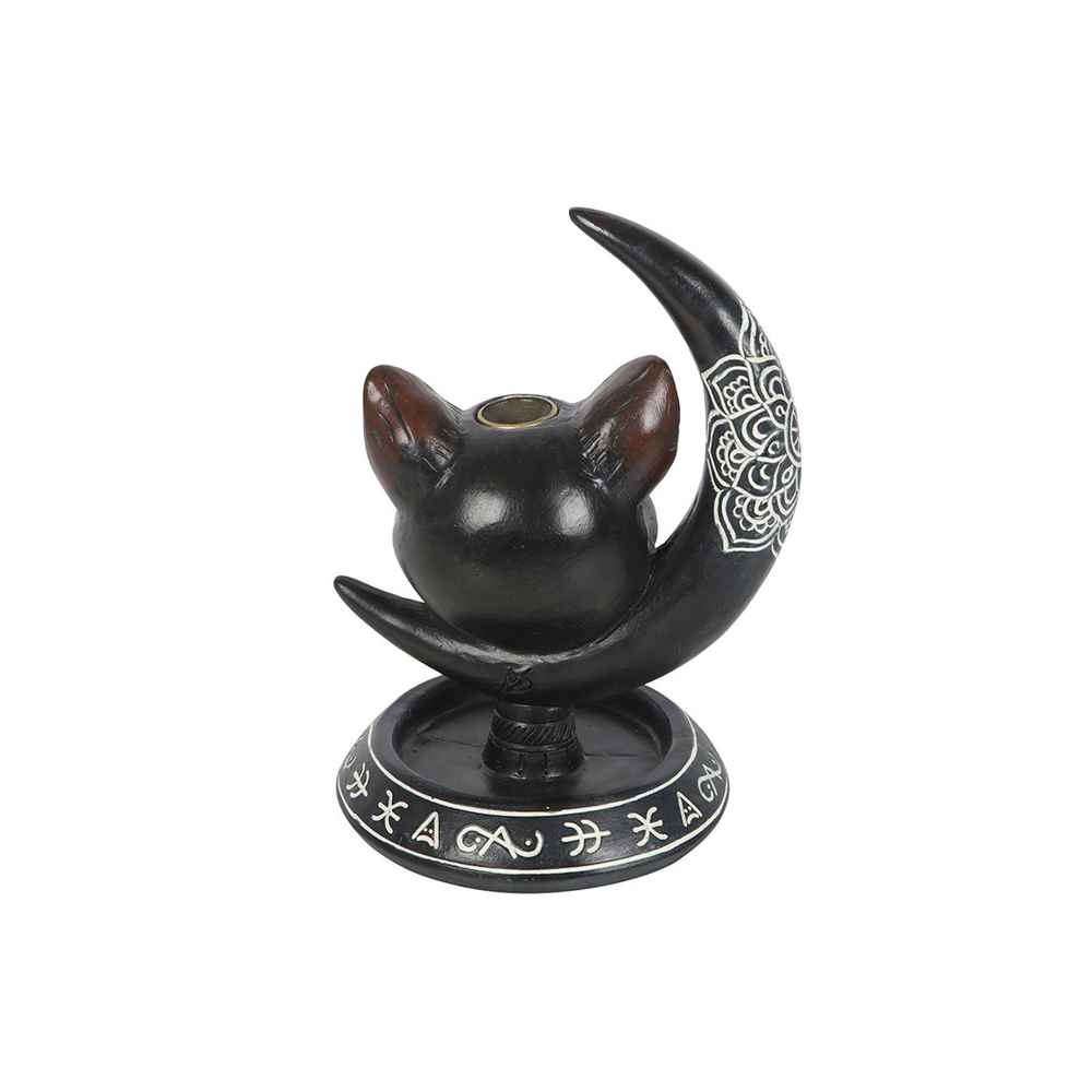 Black Cat Moon Backflow Incense Burner