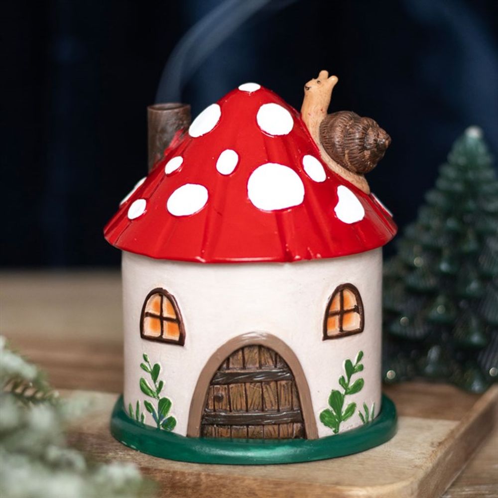 Mushroom House Resin Incense Cone Burner