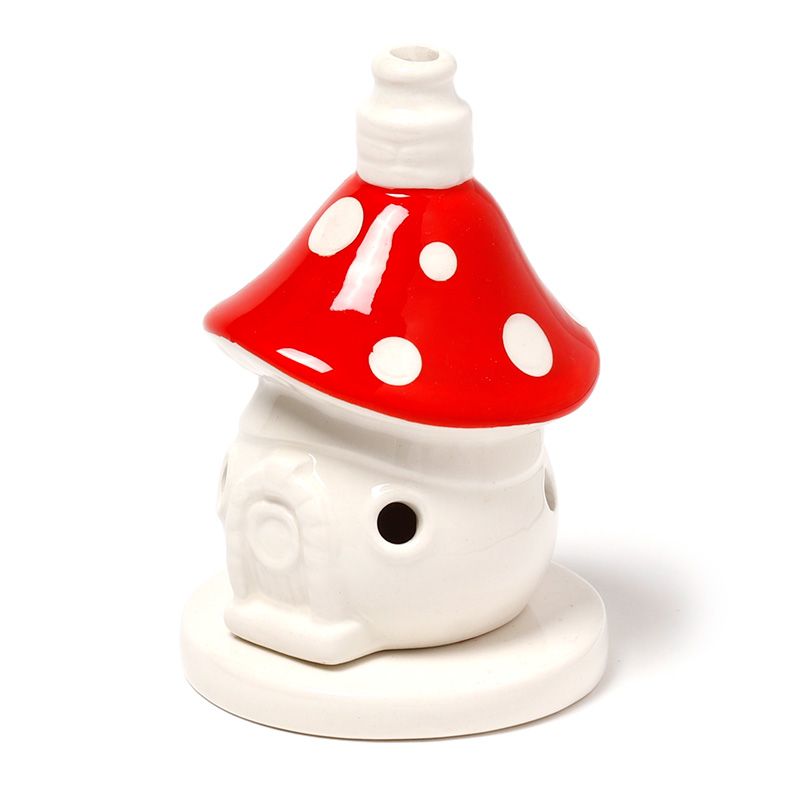 Fairy Toadstool House Ceramic Incense Cone Burner